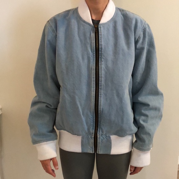 Denim Oversized Bomber - Picture 4 of 5